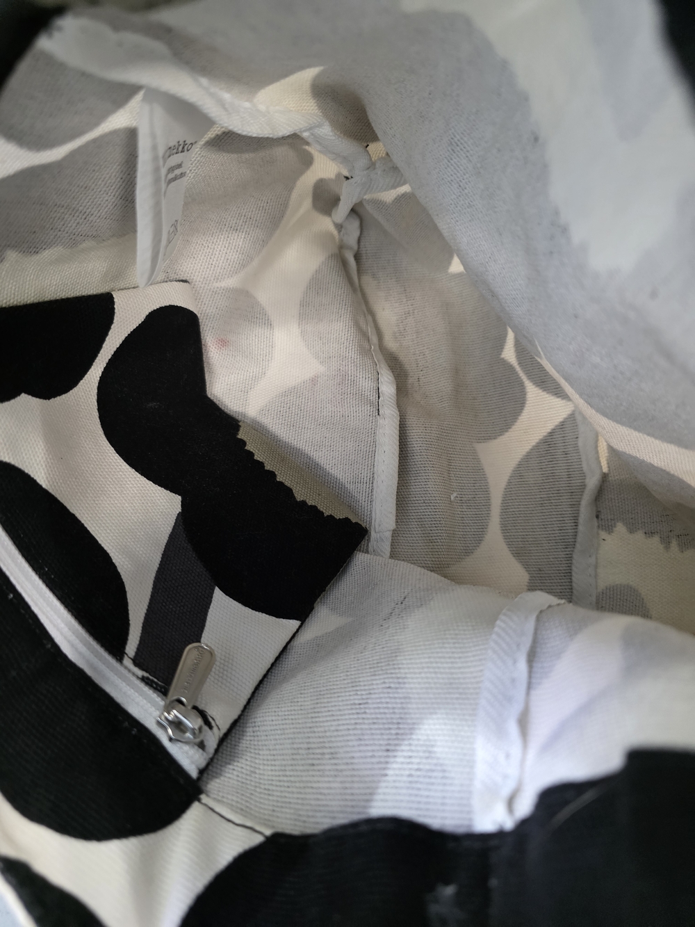 Marimekko Black, Cream & Olive Floral cotton  Cloth Crossbody Bag - Picture 5 of 7
